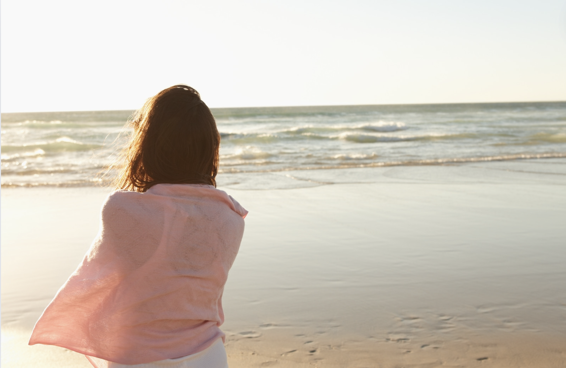 woman at the ocean